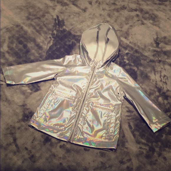 Cat & Jack Other - Silver Holographic Toddler Raincoat